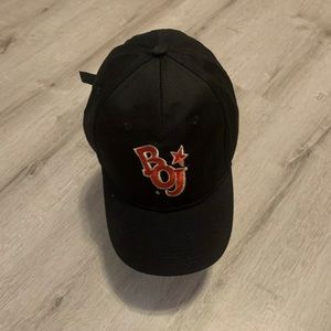 Bojangles BOJ It's BO Time Embroidered Cloth Strap Back Black Team Member Hat